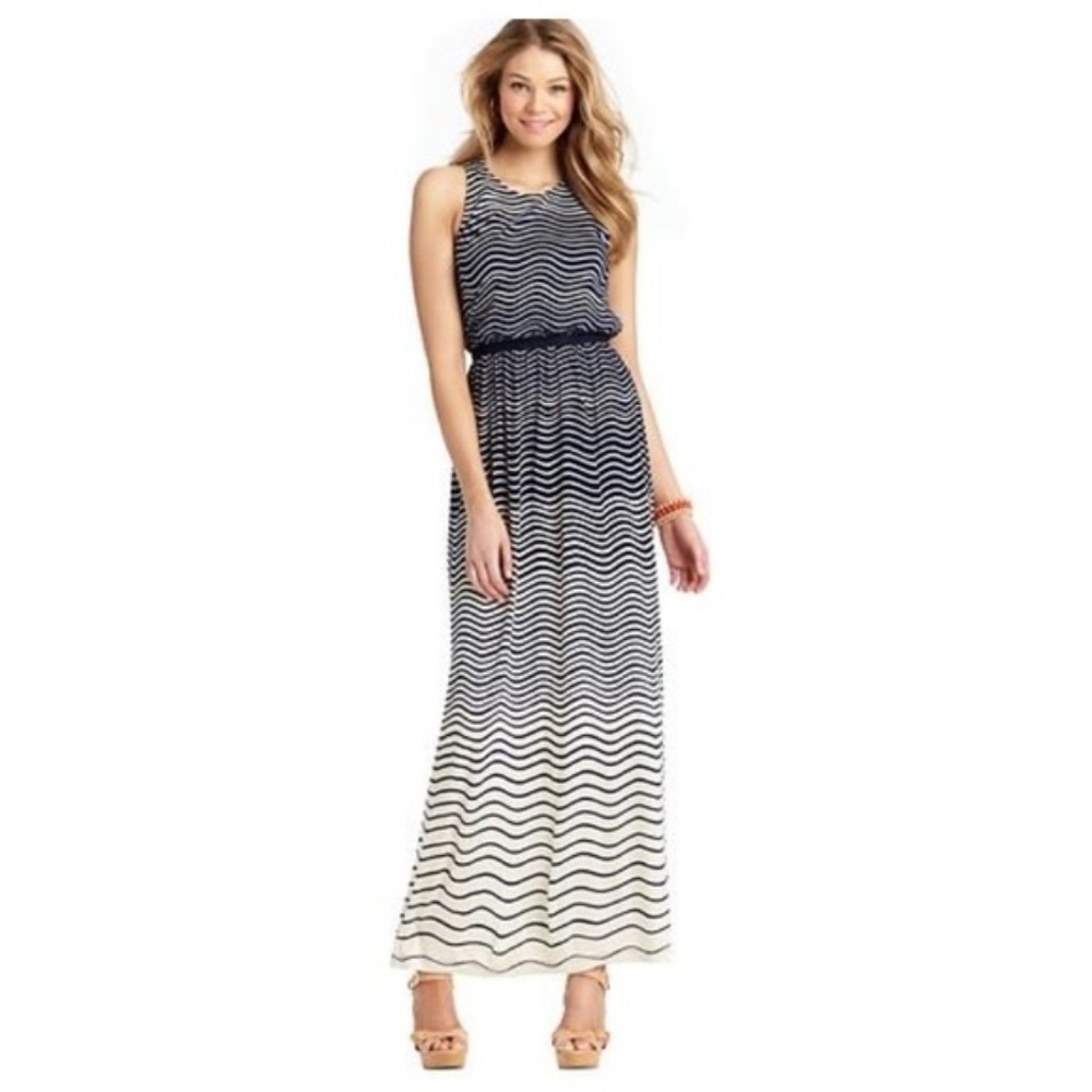 Ann Taylor Loft Striped Ombre Maxi Dress